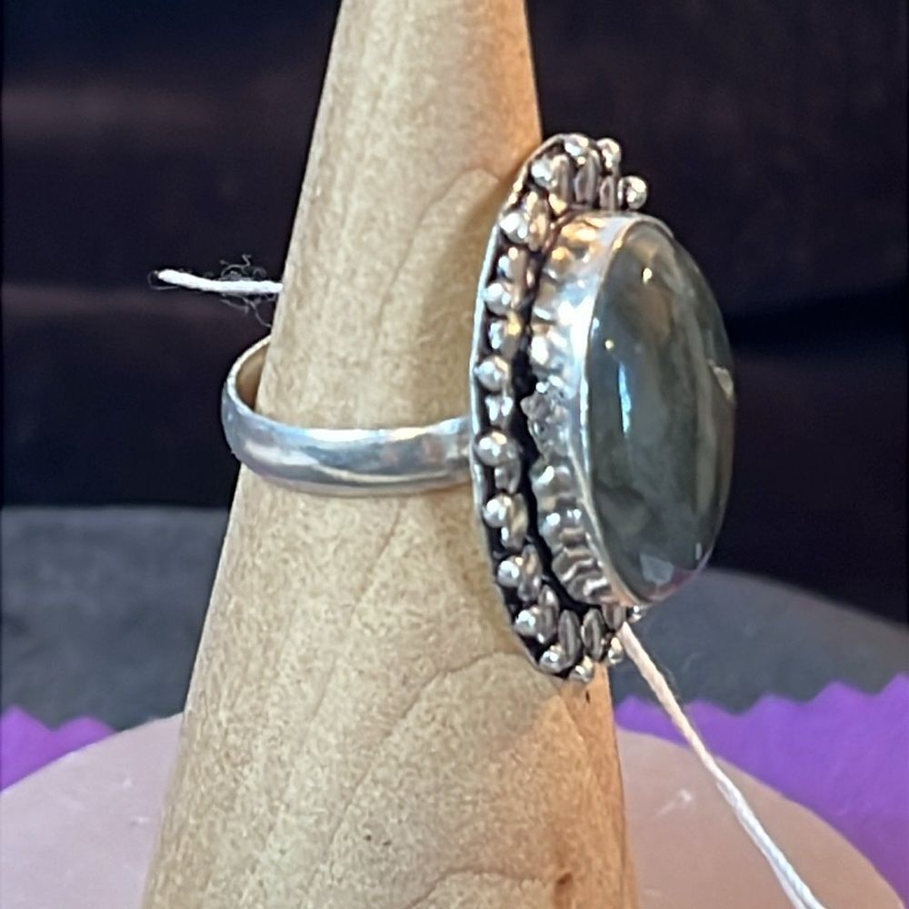 NWT ARTISAN CRAFTED LABRADORITE RING SET IN 925 STERLING SILVER SZ 7 - Picture 5 of 9